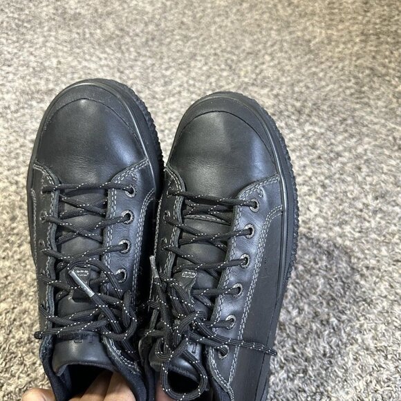 LL Bean Men's Black Leather Mountain Sneaker Shoes Size 10 Lace Up Hiking - Picture 8 of 11